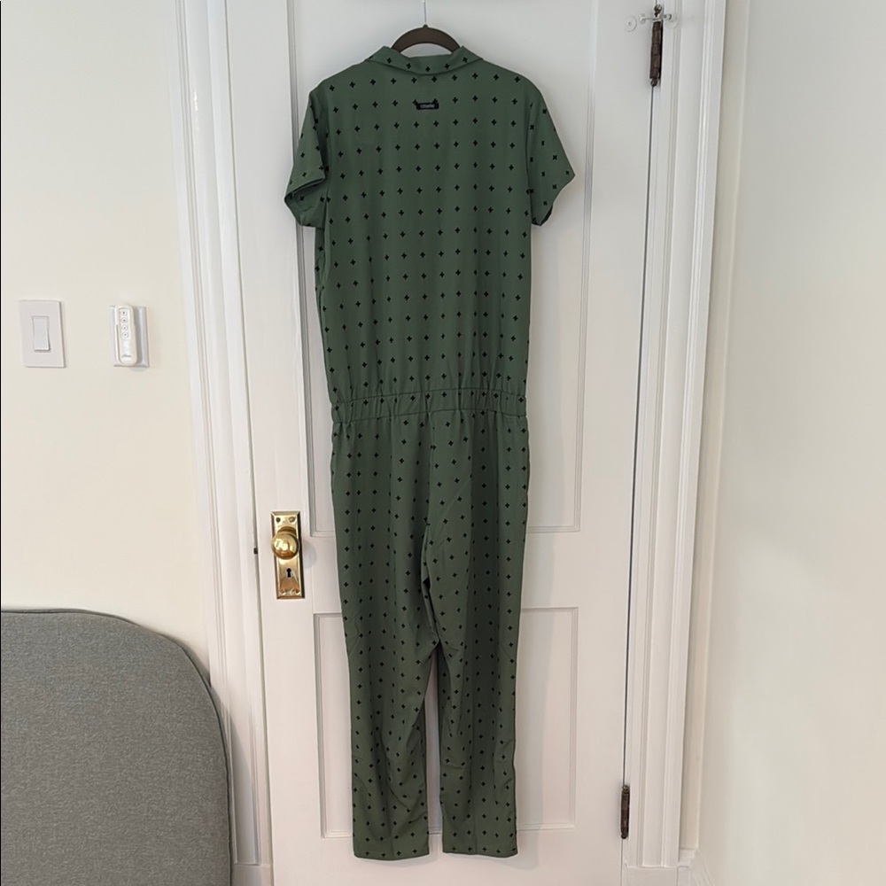 Oiselle Green Polka Dot Jumpsuit -  Benjamina Button - Picture 2 of 3